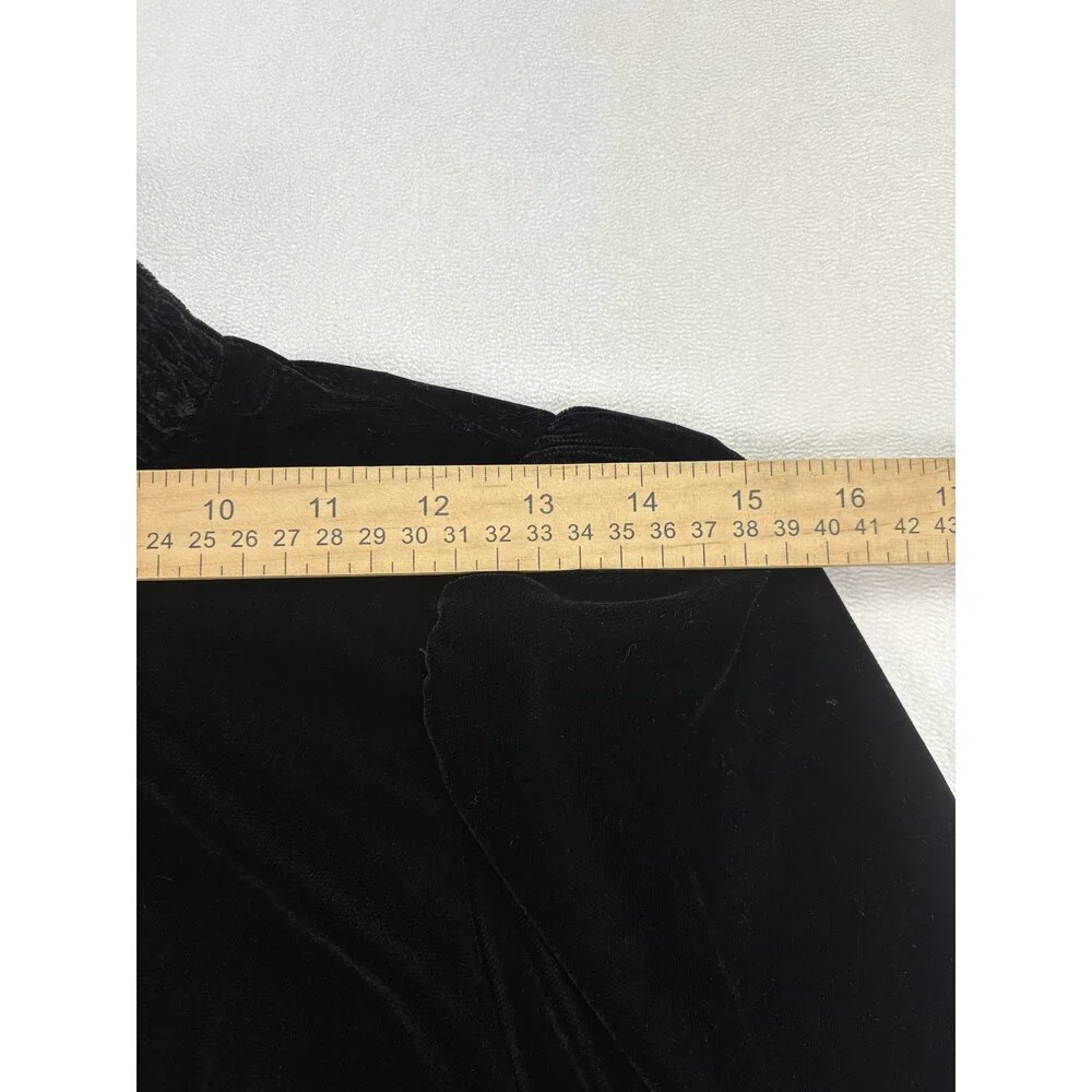 Zara Black Velvet High-Neck Smocked Cuff Long‎ Sleeve Dress XS
